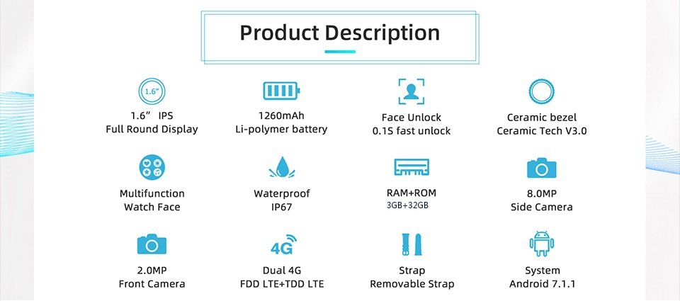 Colorful Bluetooth Smart Watch