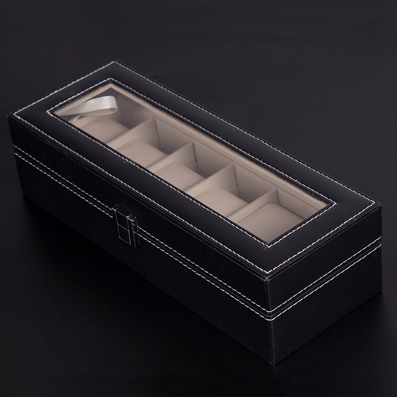 6/10 Slots Leather Wrist Watch Storage Box