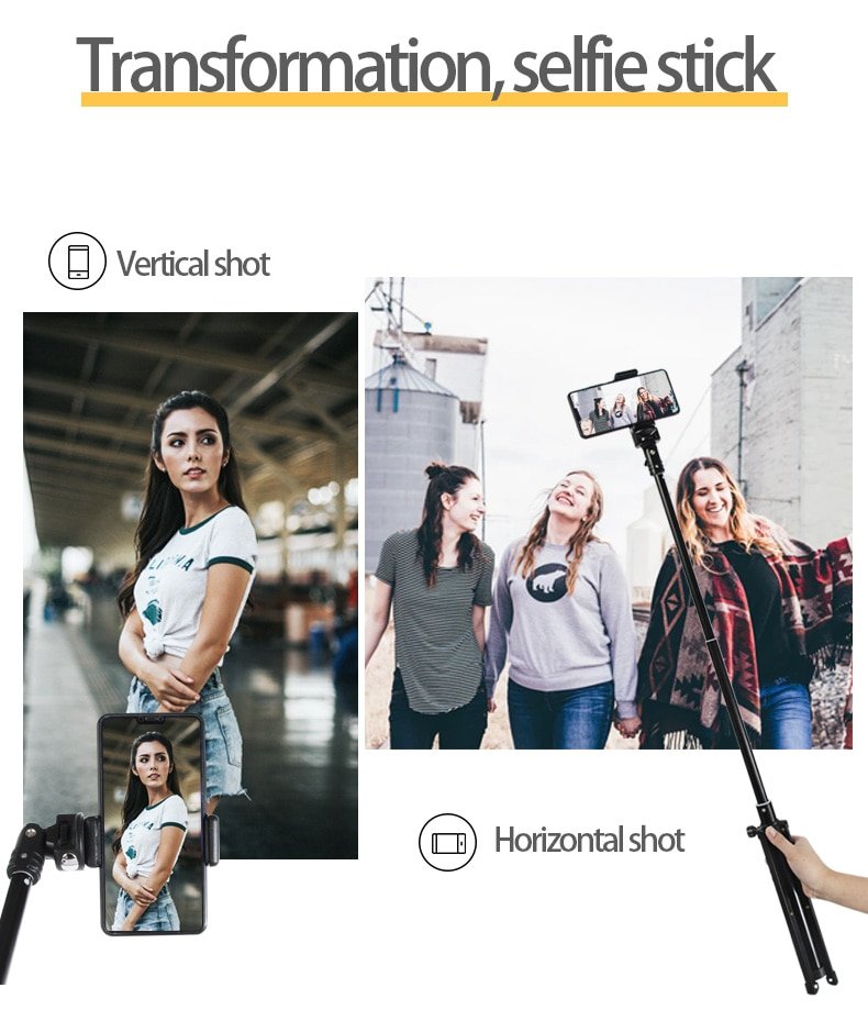 Illuminated Mount Smartphone Tripod Stick